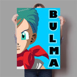 Poster Dragon Ball Z</br> Bulma (Flat Design)