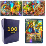 100 pièces/boîte Pokemon cartes 60 pièces V Vmax + 40 pièces Tag Team GX jeu anglais bataille Carte à collectionner jouets pour enfants