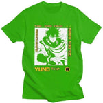 Black Clover Yuno t-shirt manches courtes 100% coton décontracté mode cosplay