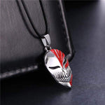 Bleach argent métal collier Kurosaki masque Logo pendentif Cosplay accessoires bijoux