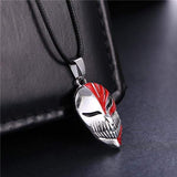 Bleach argent métal collier Kurosaki masque Logo pendentif Cosplay accessoires bijoux