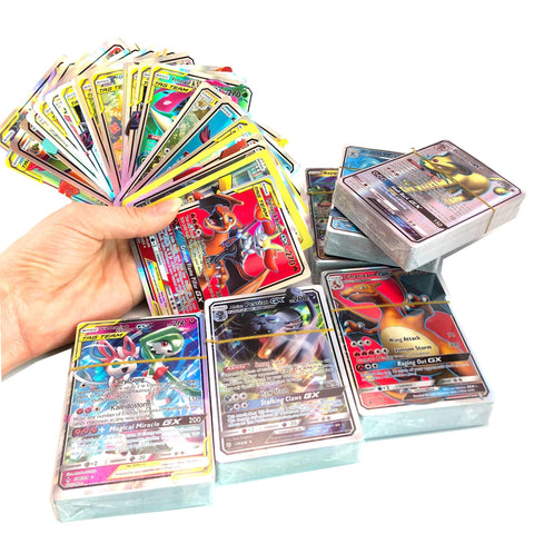 Carte Pokemon GX Tag Team EX Mega Shinny, jeu de combat, Carte Trading, jouet pour enfants, 10 à 300 pièces, Version anglaise sans répétition