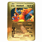 Cartes de collection Pokémon, version métallique et en or, Dracaufeu et Pikachu, jouets pour enfants de combat, cadeau de noël