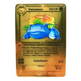 Cartes de collection Pokémon, version métallique et en or, Dracaufeu et Pikachu, jouets pour enfants de combat, cadeau de noël