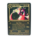 Cartes de collection Pokémon, version métallique et en or, Dracaufeu et Pikachu, jouets pour enfants de combat, cadeau de noël