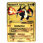 Cartes de collection Pokémon, version métallique et en or, Dracaufeu et Pikachu, jouets pour enfants de combat, cadeau de noël