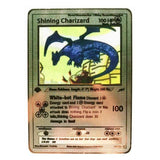 Cartes de collection Pokémon, version métallique et en or, Dracaufeu et Pikachu, jouets pour enfants de combat, cadeau de noël