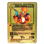 Cartes de collection Pokémon, version métallique et en or, Dracaufeu et Pikachu, jouets pour enfants de combat, cadeau de noël