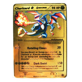 Cartes de collection Pokémon, version métallique et en or, Dracaufeu et Pikachu, jouets pour enfants de combat, cadeau de noël