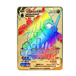 Cartes en métal doré Pokemon 27 Styles entraîneur, Super jeu, Collection de cartes Anime, jouets pour enfants, cadeau de noël