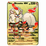 Cartes en métal doré Pokemon GX MEGA, 27 Styles nouveaux, Super Collection de cartes Anime, jouets pour enfants, cadeau de noël