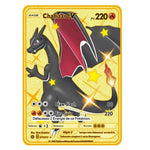 Cartes Pokemon Gold metal en français PMGBA japon, Collection Anime Charizard, cartes à jouer, jouet pour enfants, cadeau, nouvelle Collection 2021