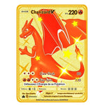Cartes Pokemon Gold metal en français PMGBA japon, Collection Anime Charizard, cartes à jouer, jouet pour enfants, cadeau, nouvelle Collection 2021