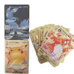 Cartes Pokemon Gold Metal V Vmax EX GX MEGA Card Super Game Charizard Pikachu Collection