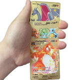 Cartes Pokemon Gold Metal V Vmax EX GX MEGA Card Super Game Charizard Pikachu Collection