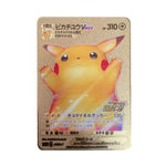 Cartes Pokemon Gold Metal V Vmax EX GX MEGA Card Super Game Charizard Pikachu Collection
