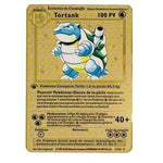 Cartes Pokemon Gold Metal V Vmax EX GX MEGA Card Super Game Charizard Pikachu Collection