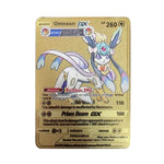 Cartes Pokemon Gold Metal V Vmax EX GX MEGA Card Super Game Charizard Pikachu Collection