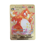 Cartes Pokemon Gold Metal V Vmax EX GX MEGA Card Super Game Charizard Pikachu Collection