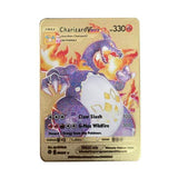 Cartes Pokemon Gold Metal V Vmax EX GX MEGA Card Super Game Charizard Pikachu Collection