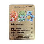 Cartes Pokemon Gold Metal V Vmax EX GX MEGA Card Super Game Charizard Pikachu Collection