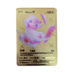 Cartes Pokemon Gold Metal V Vmax EX GX MEGA Card Super Game Charizard Pikachu Collection