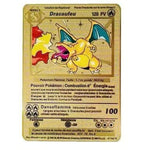 Cartes Pokemon Gold Metal V Vmax EX GX MEGA Card Super Game Charizard Pikachu Collection