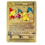 Cartes Pokemon Gold Metal V Vmax EX GX MEGA Card Super Game Charizard Pikachu Collection