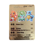 Cartes Pokemon Gold Metal V Vmax EX GX MEGA Card Super Game Charizard Pikachu Collection
