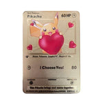 Cartes Pokemon Gold Metal V Vmax EX GX MEGA Card Super Game Charizard Pikachu Collection