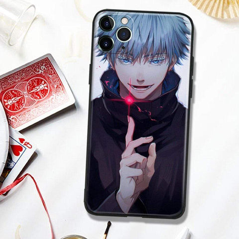 Coque Jujutsu Kaisen Gojo Satoru IPhone SE 6 6s 7 8 Plus X XR XS 11 12 Mini Pro Max