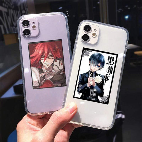 Coque téléphone Black Butler iPhone 12 11 Pro MAX XS XR 7 SE 20 X 8 6Plus