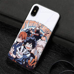 Coque téléphone Boku no Hero Academia anime pour iPhone SE 6 6s 7 8 Plus X XR XS 11 12 Mini Pro Max