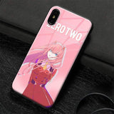 Coque téléphone darling in the franxx iPhone SE 6 6s 7 8 Plus X XR XS 11 12 goodies zero two