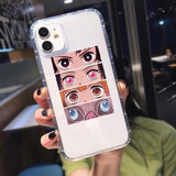 Coque téléphone demon slayer IPhone 12 11 Pro SE2 6 7 8 Plus X XSMAX Kamado Nezuko Kimetsu No Yaiba Demon Slayer Shockproof Clear Cover