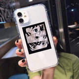 Coque téléphone demon slayer IPhone 12 11 Pro SE2 6 7 8 Plus X XSMAX Kamado Nezuko Kimetsu No Yaiba Demon Slayer Shockproof Clear Cover