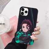 Coque téléphone Demon Slayer iPhone 12 11 Pro XS MAX 7 XR SE20 X 8Plus Kimetsu No Yaiba goodies manga coque