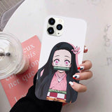 Coque téléphone Demon Slayer iPhone 12 11 Pro XS MAX 7 XR SE20 X 8Plus Kimetsu No Yaiba goodies manga coque