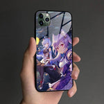 Coque téléphone Ganyu and Keqing Genshin Impact  iPhone SE 6 6s 7 8 Plus X XR XS 11 12 goodies animé manga