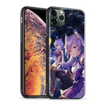 Coque téléphone Ganyu and Keqing Genshin Impact  iPhone SE 6 6s 7 8 Plus X XR XS 11 12 goodies animé manga