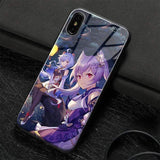 Coque téléphone Ganyu and Keqing Genshin Impact  iPhone SE 6 6s 7 8 Plus X XR XS 11 12 goodies animé manga