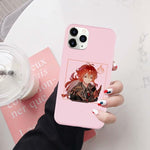 Coque téléphone Genshin Impact iPhone 11 12 Pro Max XR X XS 8 7 6S Plus SE20 goodies manga coque
