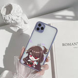 Coque téléphone Genshin impact iPhone 12 11 Pro MAX XR XS 7 SE 2020 X 8 6 Plus Cute Clear Hard Matte Cover Shockproof Shell