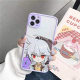 Coque téléphone Genshin impact iPhone 12 11 Pro MAX XR XS 7 SE 2020 X 8 6 Plus Cute Clear Hard Matte Cover Shockproof Shell