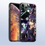 Coque téléphone goodies Kirito sword art online  iPhone SE 6s 7 8 Plus X XR XS 11 Pro Max Samsung S Note 10 20 Plus ultra