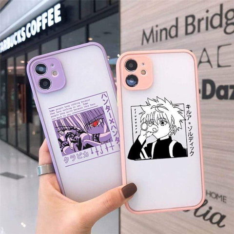 coque téléphone hxh IPhone 12 11 Pro Max X XS XR 7 8 7Plus 8Plus 6S SE2 Hisoka Hunter X Hunter Killua Zoldyck