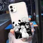 Coque téléphone Jujutsu Kaisen Gojo Satoru  iPhone 11 12 Pro MAX XR X XS SE2020 7 8 6 Plus Japan Anime Soft TPU Cover Clear Fundas