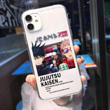 Coque téléphone Jujutsu Kaisen Gojo Satoru  iPhone 11 12 Pro MAX XR X XS SE2020 7 8 6 Plus Japan Anime Soft TPU Cover Clear Fundas