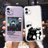 Coque téléphone Jujutsu Kaisen Gojo Satoru  iPhone 11 12 Pro MAX XR X XS SE2020 7 8 6 Plus Japan Anime Soft TPU Cover Clear Fundas
