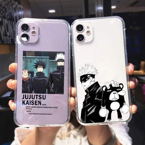 Coque téléphone Jujutsu Kaisen Gojo Satoru  iPhone 11 12 Pro MAX XR X XS SE2020 7 8 6 Plus Japan Anime Soft TPU Cover Clear Fundas